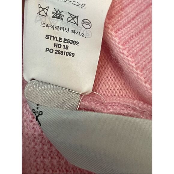 J Crew V Neck Tunic Sweater Wool Pink Blush Size XXS - Picture 6 of 6